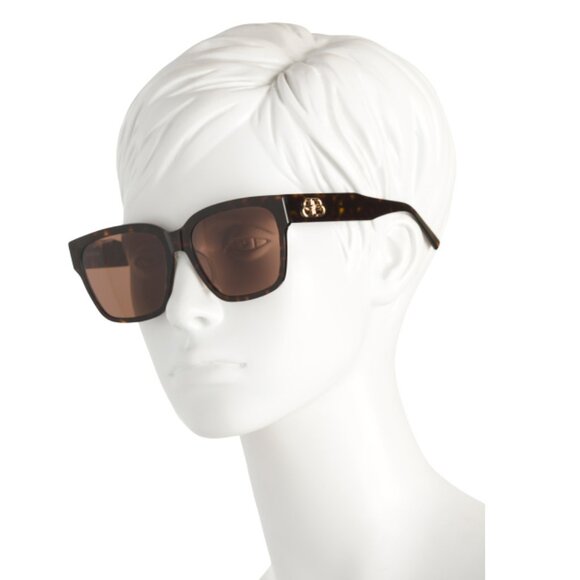 BALENCIAGA Havana Brown Square Sunglasses - Picture 2 of 2